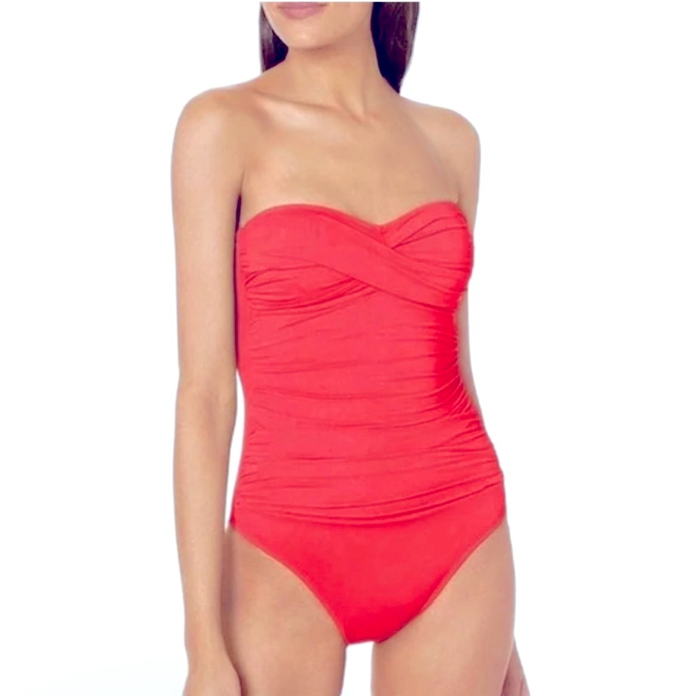 TOMMY BAHAMA Twist Bandeau One Piece Swimsuit